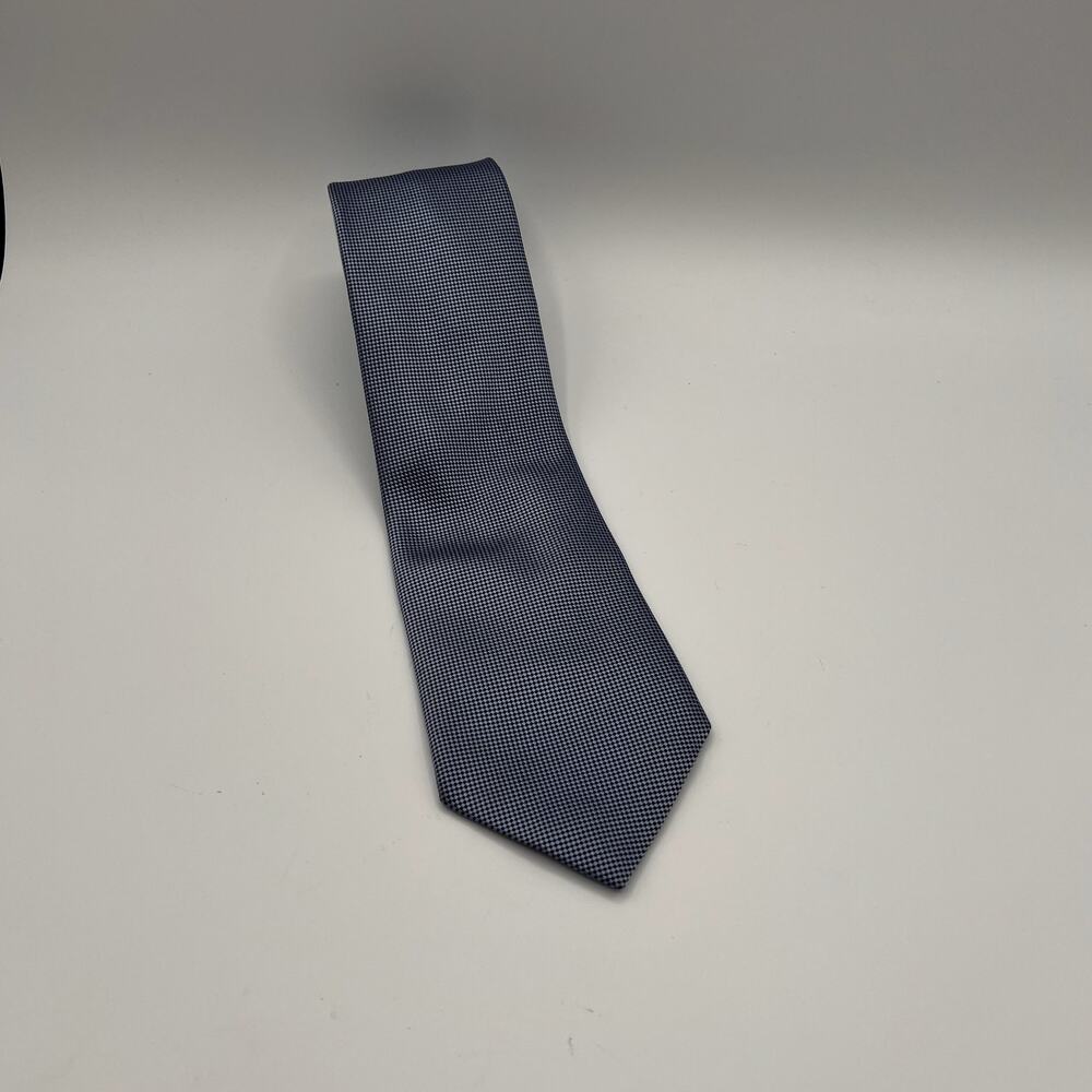 ERMENEGILDO ZEGNA Micro-Geometric Silk Mens Necktie